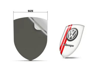 VW Car Silicone Emblems Professional Customizable Sturdy